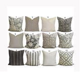 Charcoal & cream ticking stripe