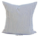 Blue & tan ticking stripe
