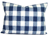 Italian Blue & white small buffalo check