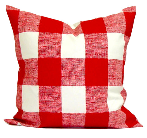 Farmhouse Christmas. Christmas Decor. Red Buffalo Check pillow covers ElemenOPillows Decorative Pillows, Pillows, Pillow Covers, Throw Pillows