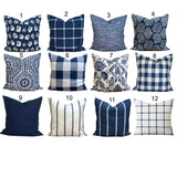 Italian Blue & white small buffalo check