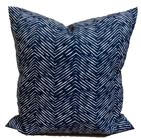 Outdoor navy blue & white chevron