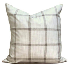 White and Tan windowpane check