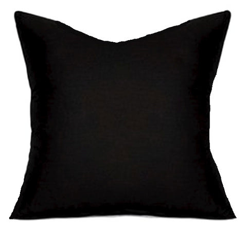 Solid Black Pillow. Black Home Decor. Decorative Throw Pillows. ElemenOPillows,