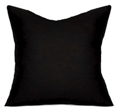 Solid Black Pillow. Black Home Decor. Decorative Throw Pillows. ElemenOPillows,