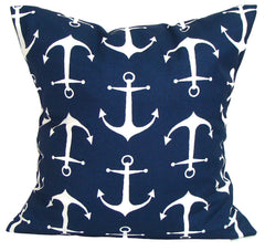 Nautical Decor. Anchor Pillow. Outdoor blue pillow covers ElemenOPillows Decorative Pillows, Pillow Covers, Throw Pillows