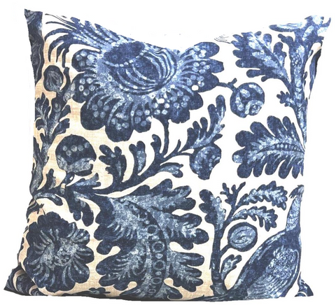 blue pillow blue pillow cover blue throw pillow tucker resist fabric ElemenOPillows