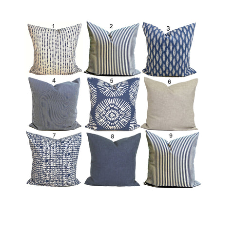 Blue and tan pillows hotsell