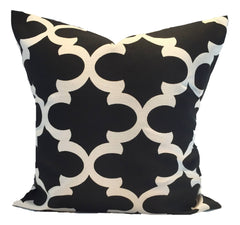 Decorative Pillows, Pillows, Pillow Covers, Throw Pillows, Toss Pillows, Bedding, Custom Pillows - Black And Natural Tiles