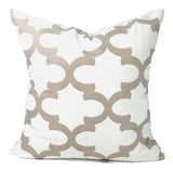 Neutral Decorative Pillows, Tan Pillows, Home Decor. Pillow Covers, Throw Pillows, Toss Pillows, Bedding, Custom Pillows, Home Decor - Ecru Tiles