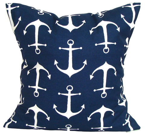 Nautical Decor. Anchor Pillow. Outdoor blue pillow covers ElemenOPillows Decorative Pillows, Pillow Covers, Throw Pillows