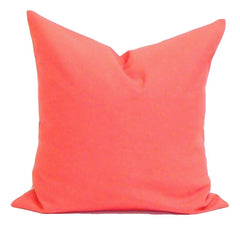 Solid Coral Pillow. Coral Home Decor. Decorative Throw Pillows. ElemenOPillows, 